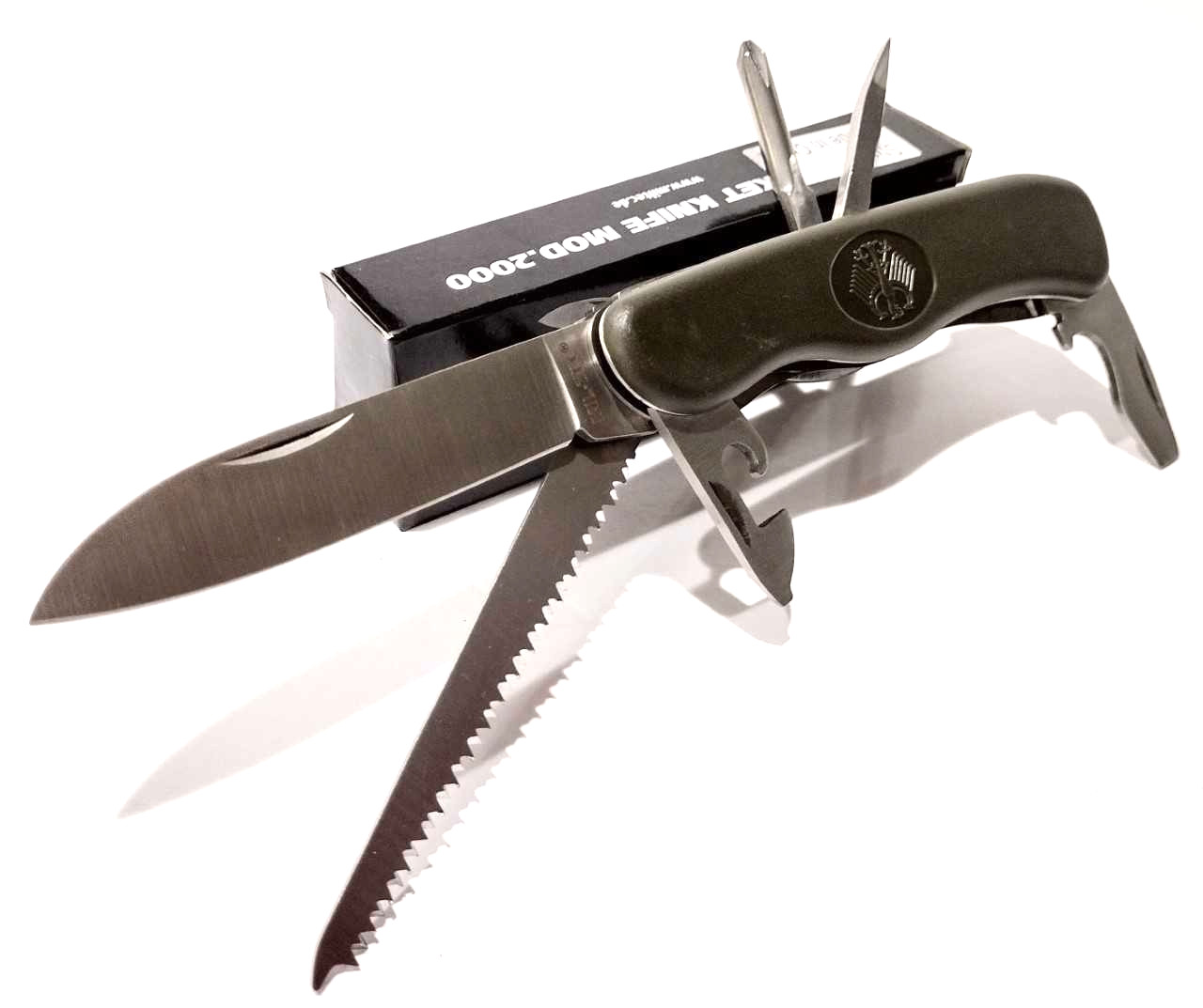 Mil-Tec Bundeswehr West Germany Replica OD Army Green Multi Tool Field Knife EDC
