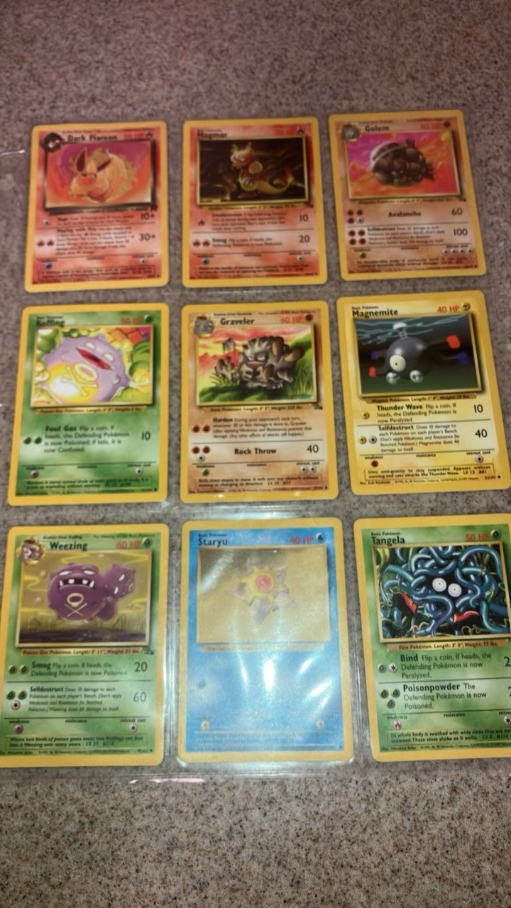 Original Vintage Pokemon cards lot of 9 no duplicates LP -NM Original Vintage Pokemon cards lot of 9 no duplicates LP -NM