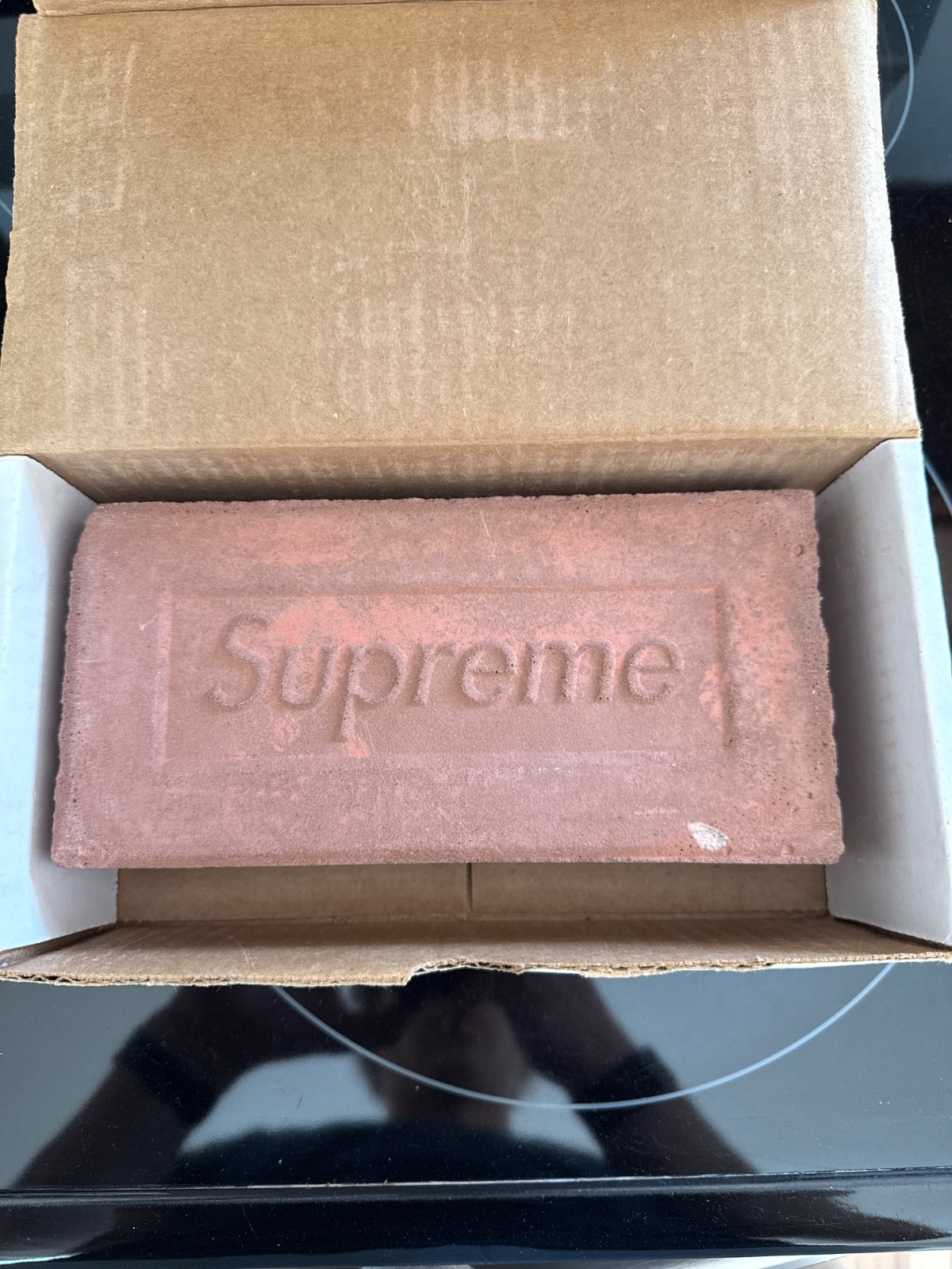 SUPREME Red Clay Debossed Original Box Logo Brick FW 2016 Original Packaging NEW