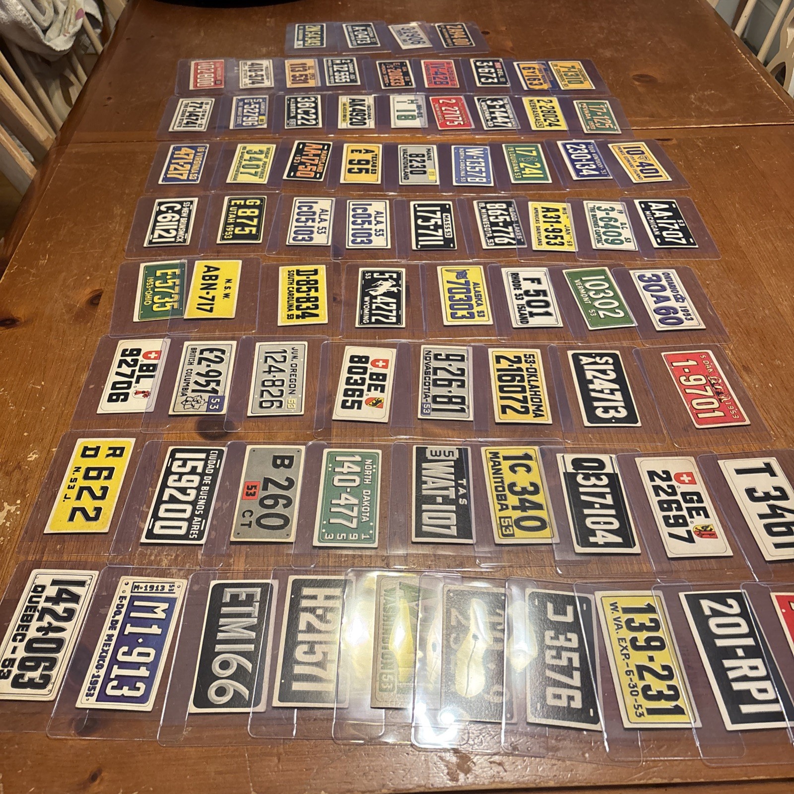 1953 Topps License Plate Cards Complete Set of 75 Trading Cards 1953 Topps License Plate Cards Complete Set of 75 Trading Cards