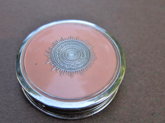 💄 VTG Gemey Richard Hudnut Rouge Compact Peach Enamel Unused Art Deco