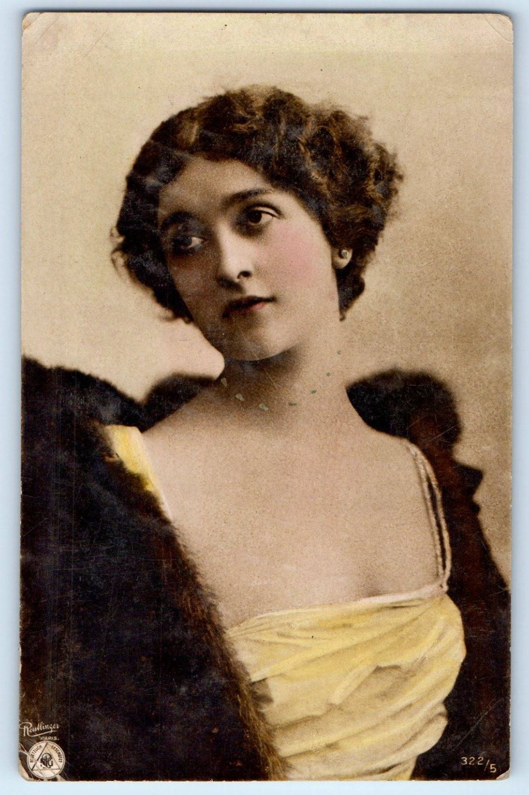 c1910's Pretty Woman Curly Hair Portrait RPPC Photo Posted Antique Postcard c1910's Pretty Woman Curly Hair Portrait RPPC Photo Posted Antique Postcard