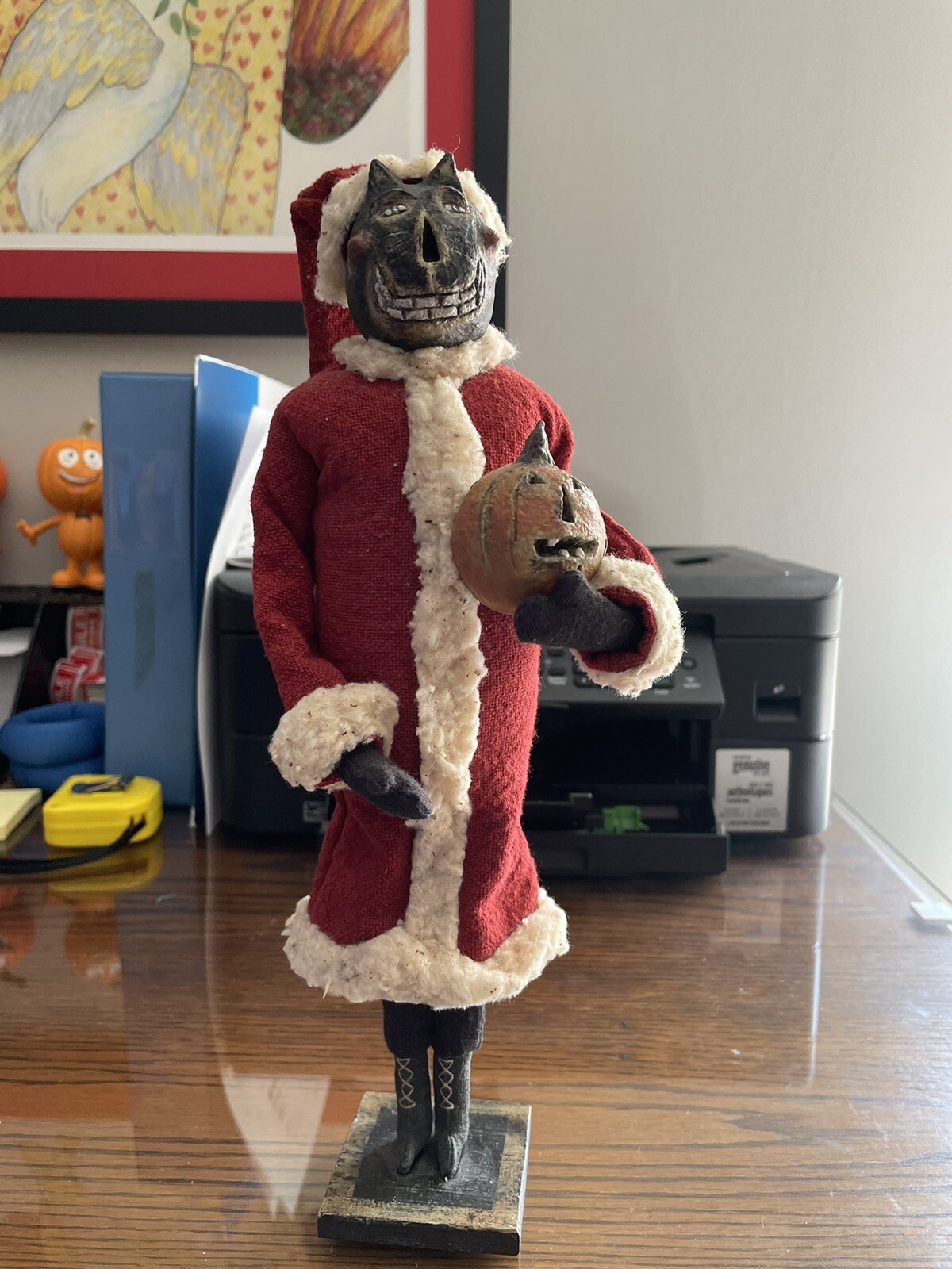 Rare Halloween Santa Cat Figure Vintage 2001 Patricia Hughey