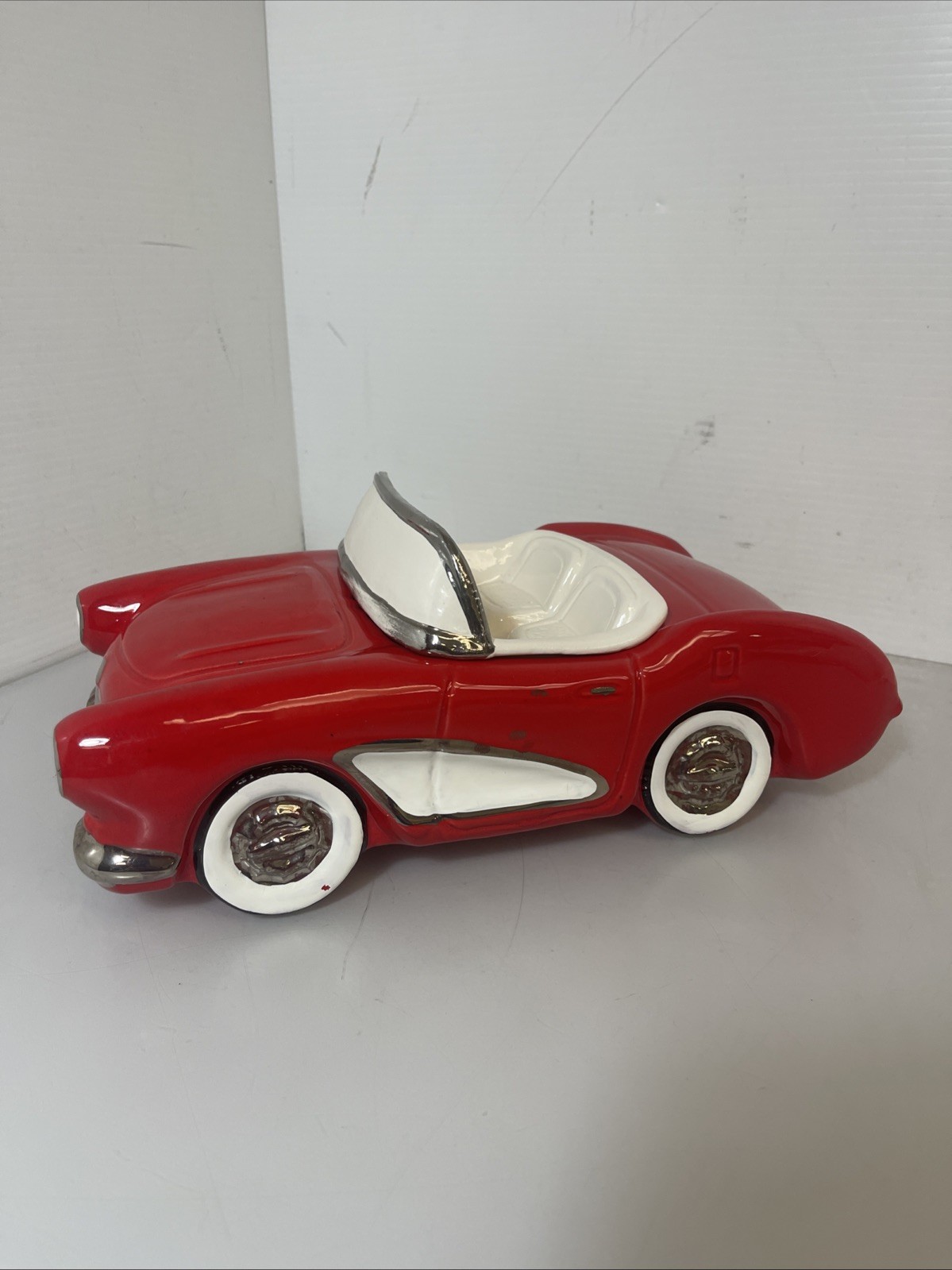 CORVETTE COOKIE JAR VINTAGE 1956 1957 CAR  NAC CERAMIC 14 IN Made In US 1984
