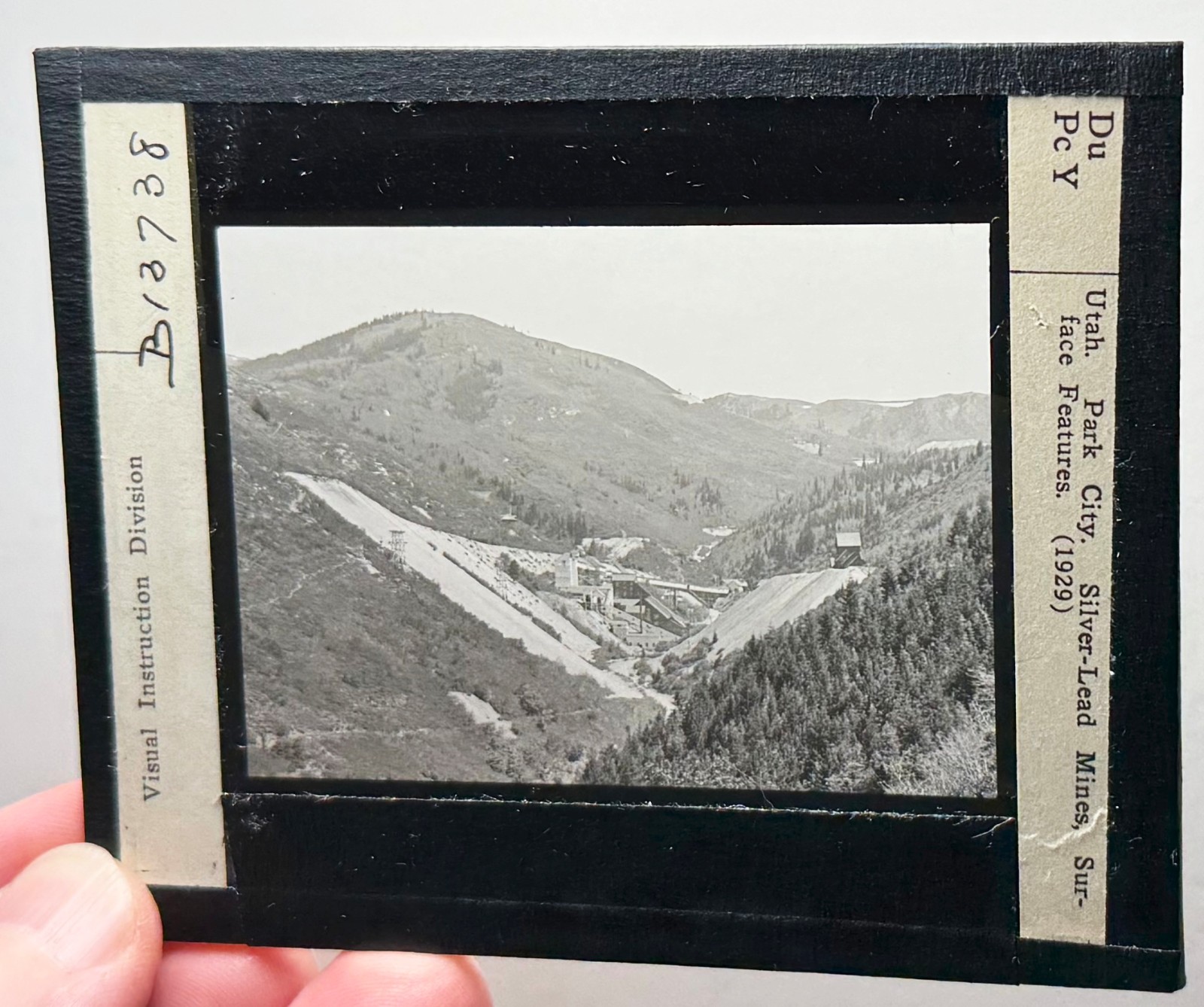Utah Park City Silver Lead Mine 1929 magic lantern GLASS SLIDE