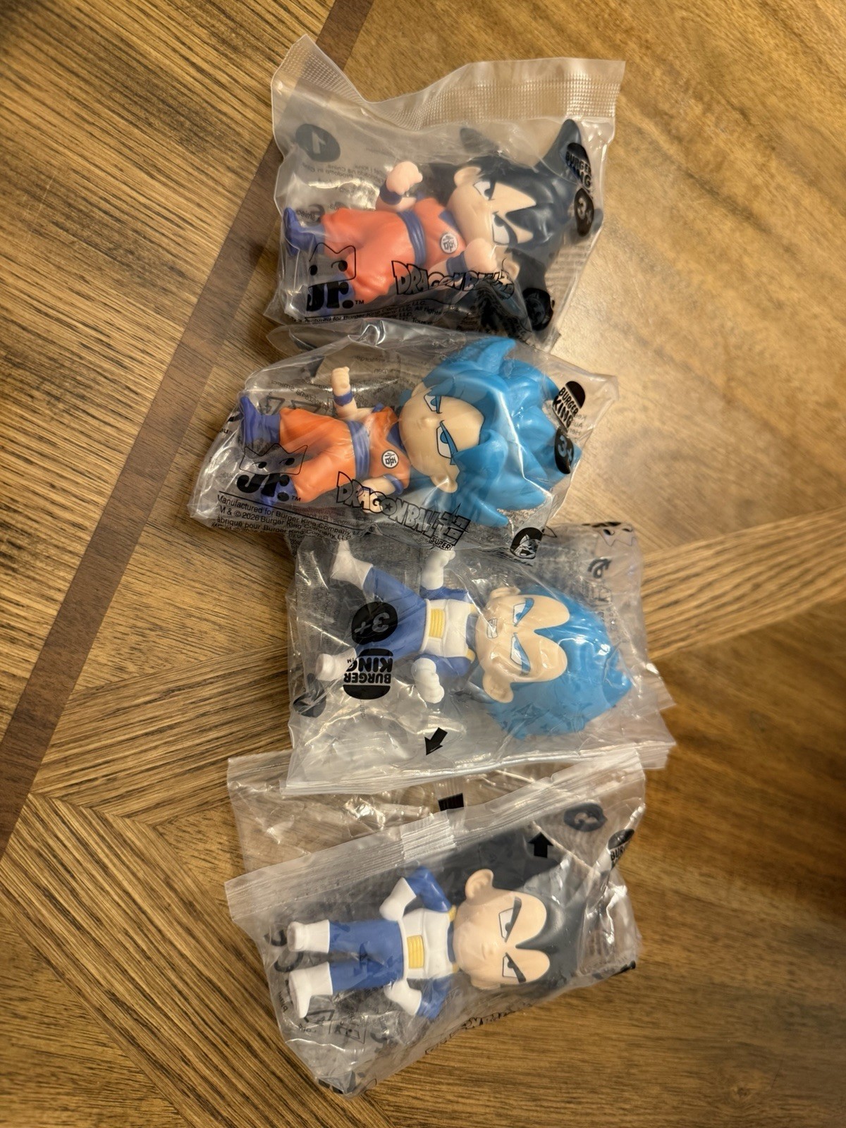 SEALED Dragon Ball Z  Burger King Toys Lot Of 4 | Vegeta 1 & 2 | Goku 1 & 2 Rare
