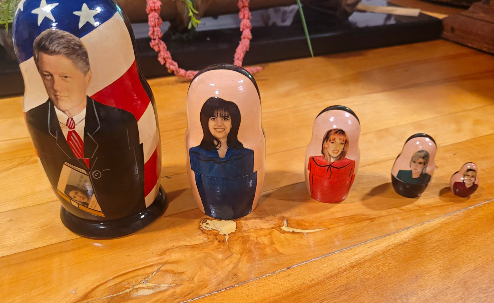 Russian Matryoshka Nesting Dolls Set of 5 Hand Painted People Portraits