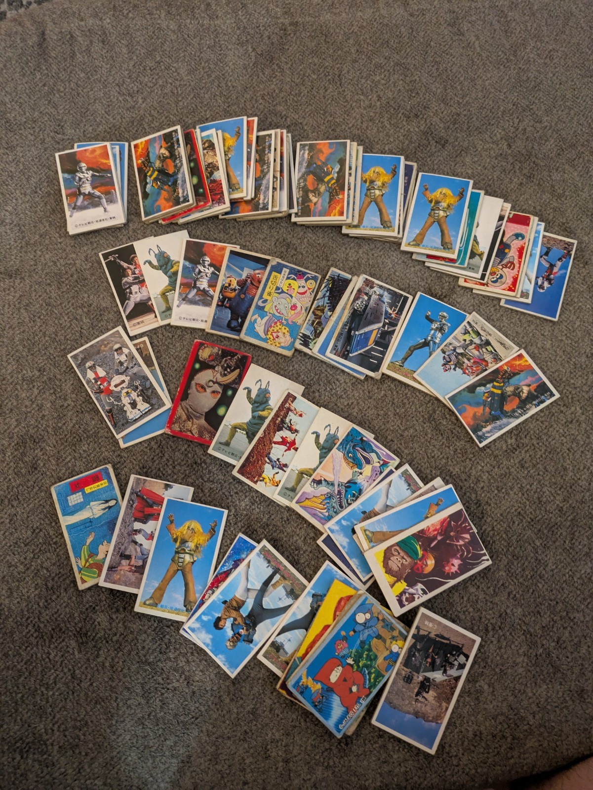 vtg 1970s 80s Menko Card Japan Lot - Monsters Robots Anime TV