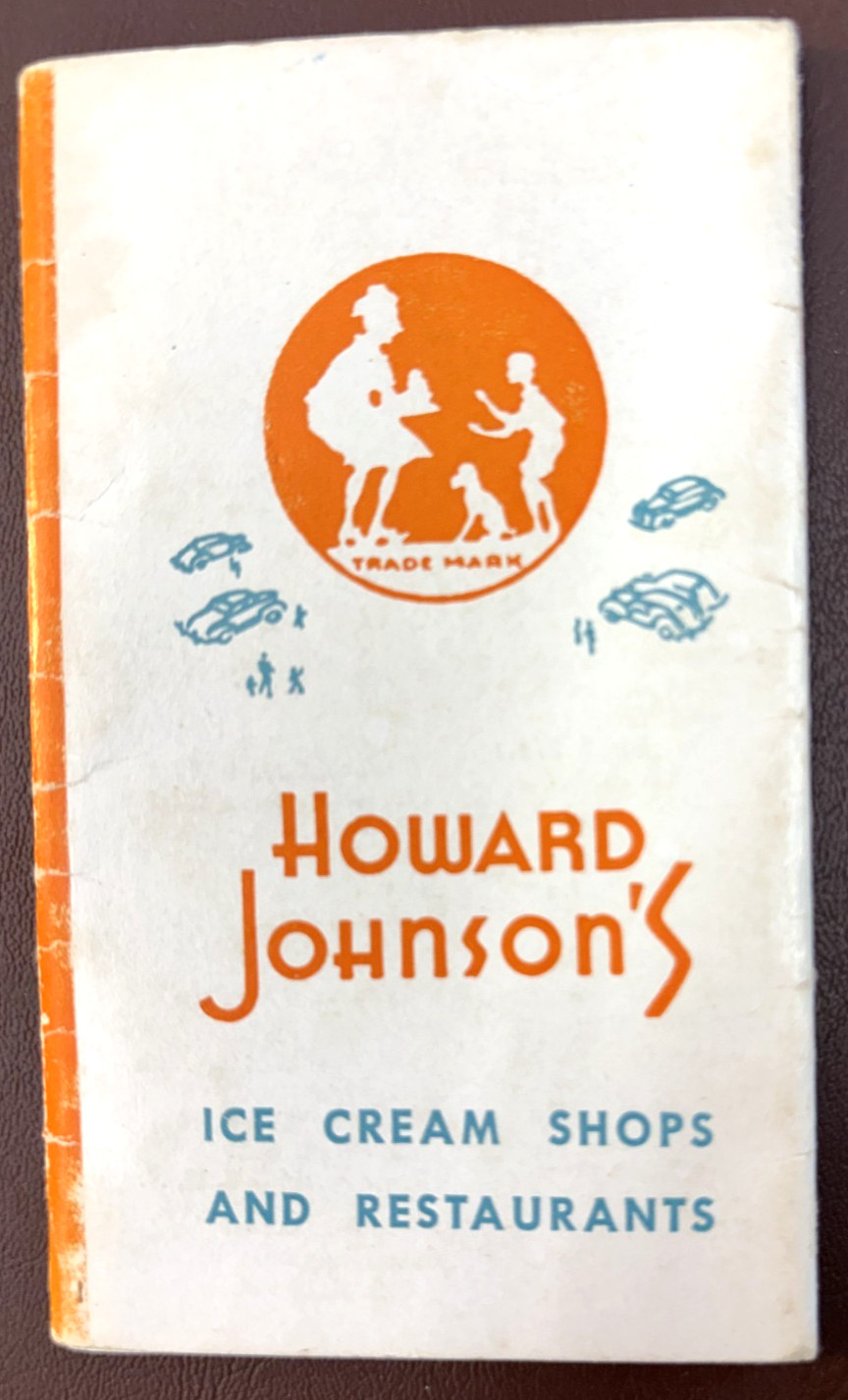 VINTAGE 1950s HOWARD JOHNSONS LIST OF LOCATIONS RESTAURANTS ICE CREAM FLAVORS