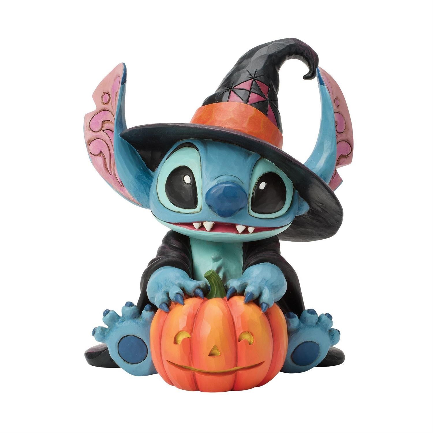 Jim Shore Disney STITCH WITCH BY JACK-O-LANTERN FIGURINE-WITCHY STITCH 6017942 Jim Shore Disney STITCH WITCH BY JACK-O-LANTERN FIGURINE-WITCHY STITCH 6017942