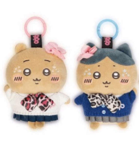 Chiikawa 9090 Gal NINETY Plush Mascot Keychain Hachiware Chiikawa Set of 2
