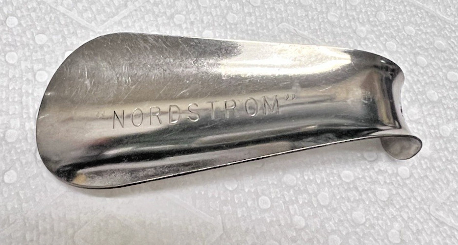 Vintage Nordstrom Metal Shoehorn Advertisement Shoe Horn