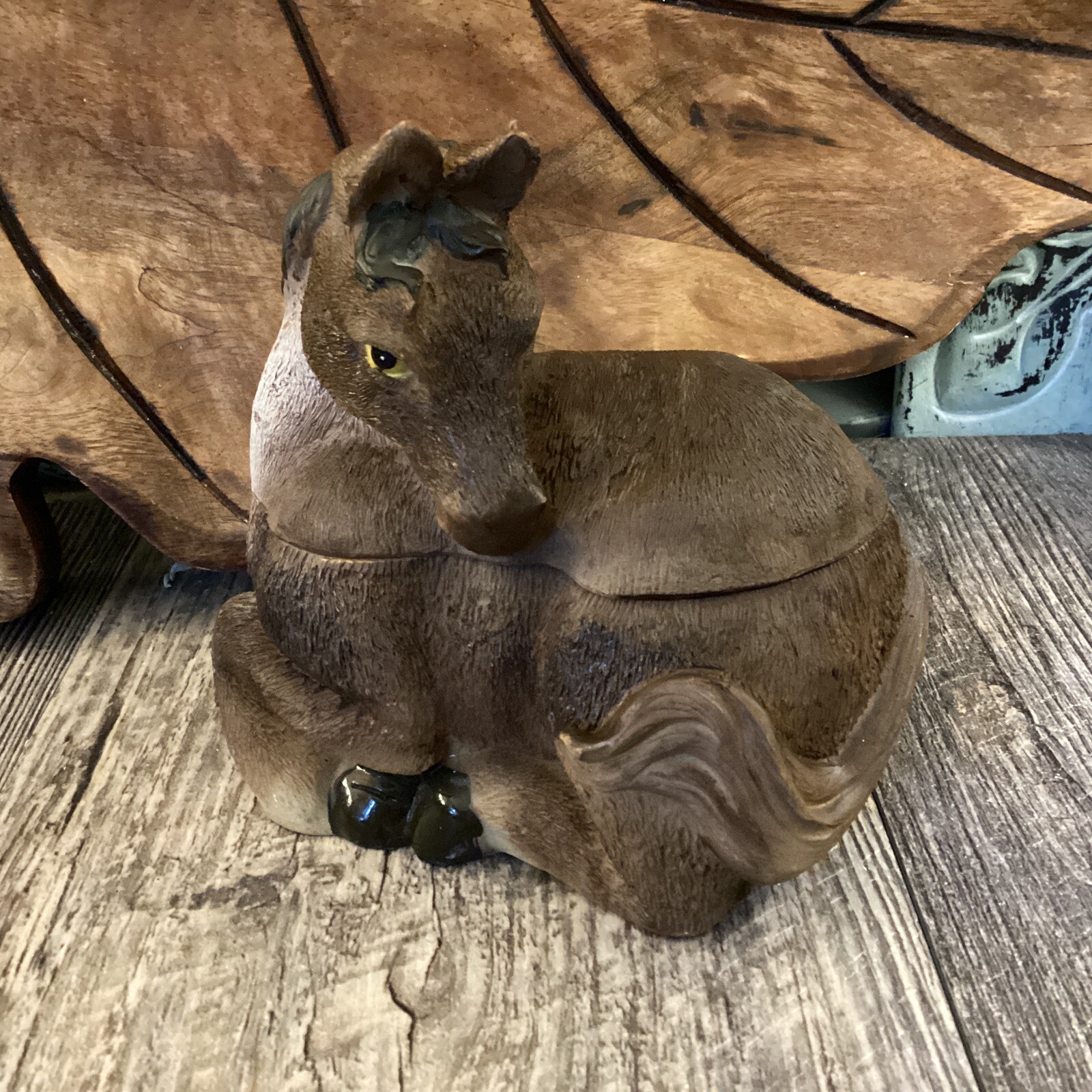 Yardworks Originals Resin Horse Trinket Box/ Key Hider For Porch Resin Horsey