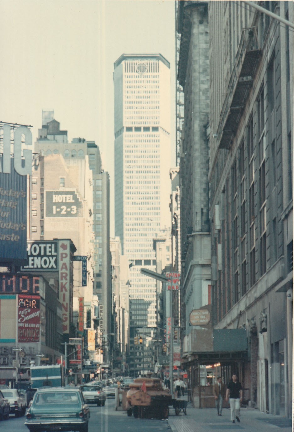 Vintage Photo 1970s Midtown Manhattan New York City Buildings Cars Street View