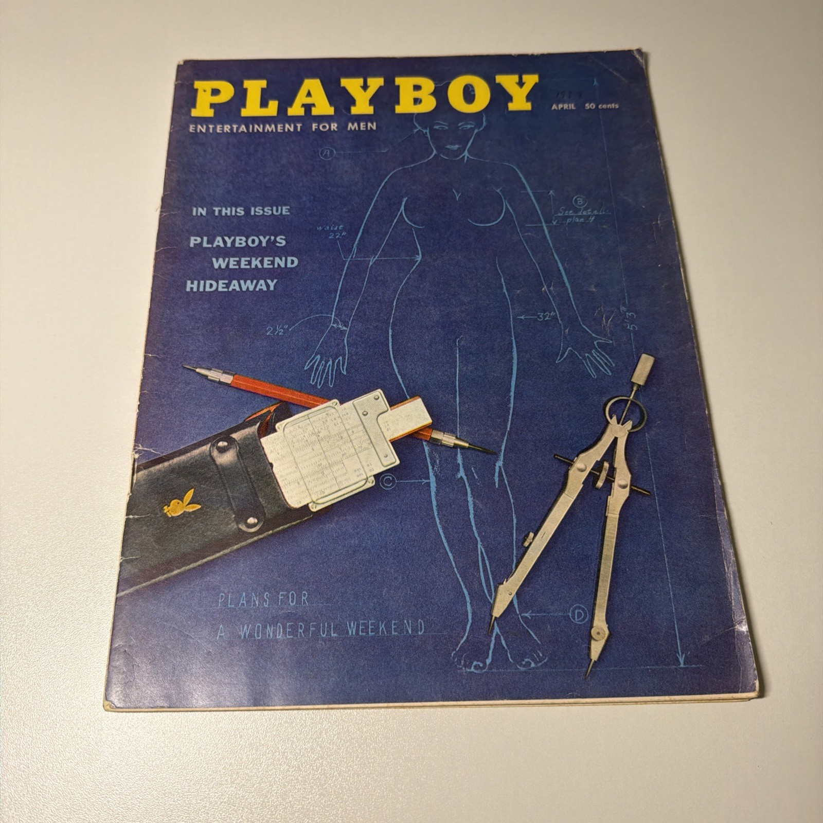 1959 Playboy April Vol 6 NO 4 Playboy\'s Weekend Hideaway Rare