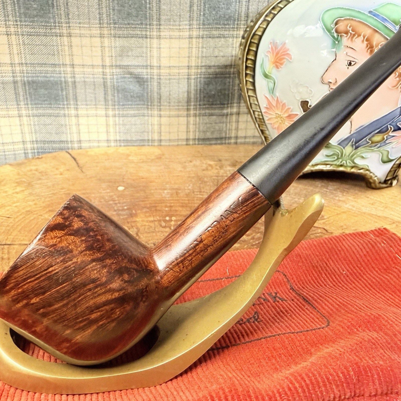1930s Pre-War Comoy's For Wally Frank 126 Cross Grain Briar Estate Tobacco Pipe