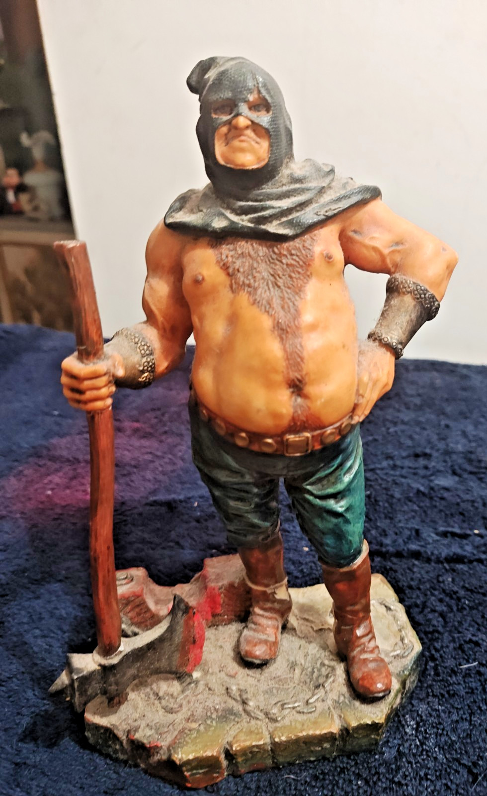 Vintage 1999 Executioner With Bloody Axe 8 inch Horror Resin Figurine Statue