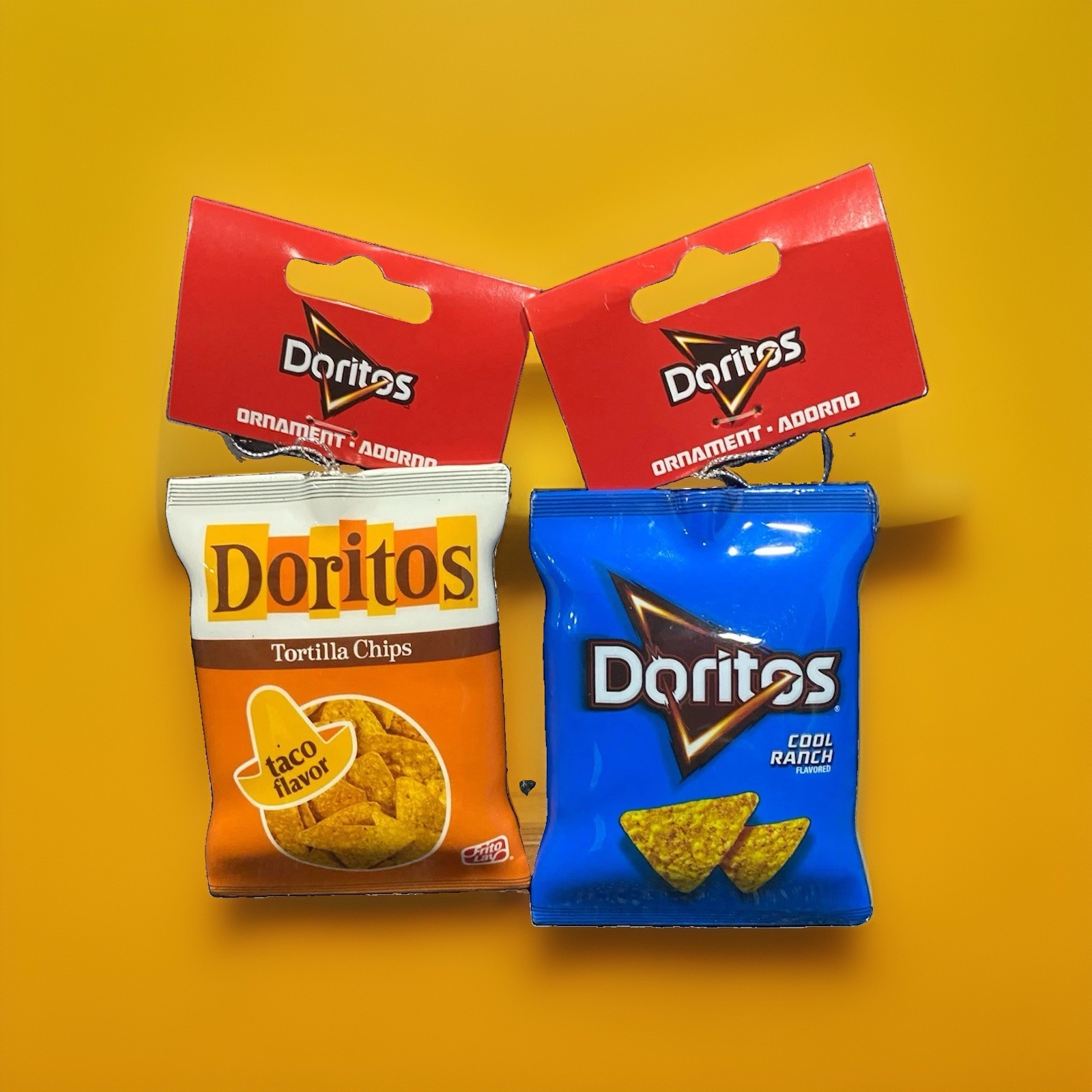TACO FLAVOR Cool Ranch DORITOS Chips Bag Christmas Tree ORNAMENT Ruz Lot Set