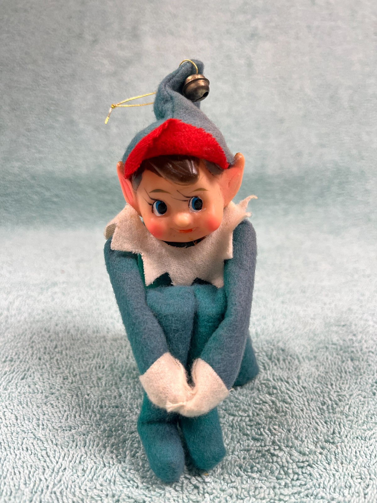 Vintage 1950’s Christmas Elf on the Shelf Knee Hugger Pixie Elf 9.5” JAPAN