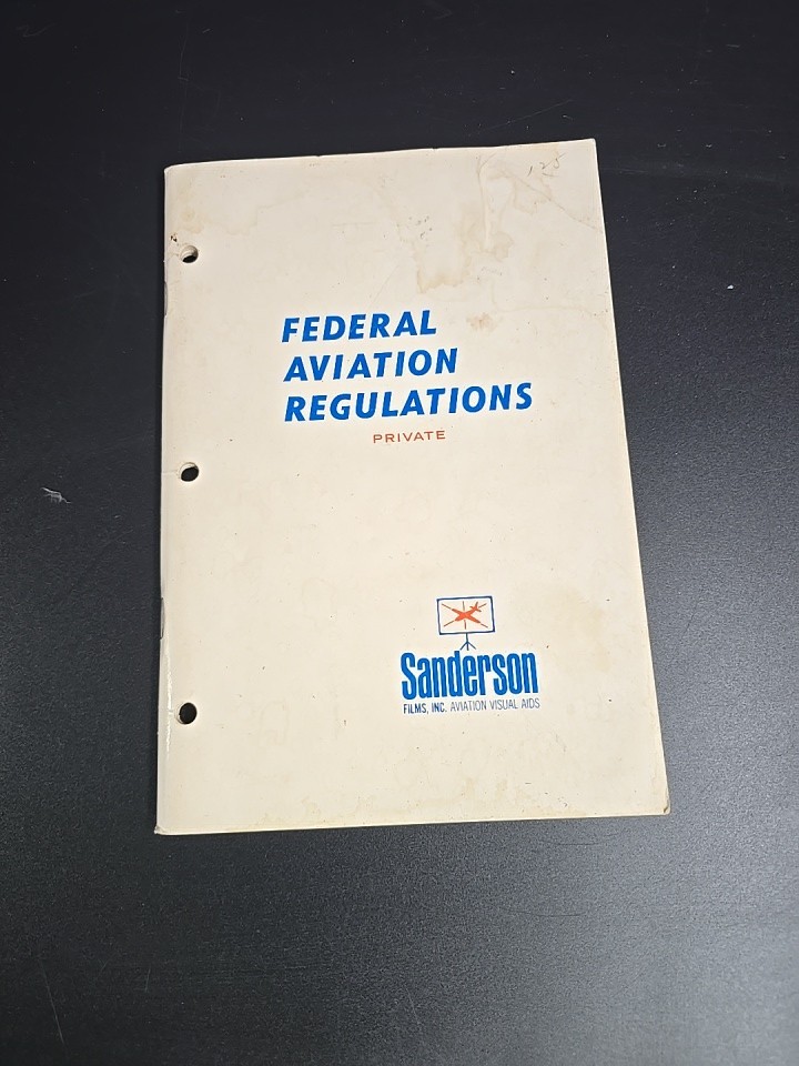 Federal Aviation Regulations Book By Sanderson Films Inc Visual Aids Vtg