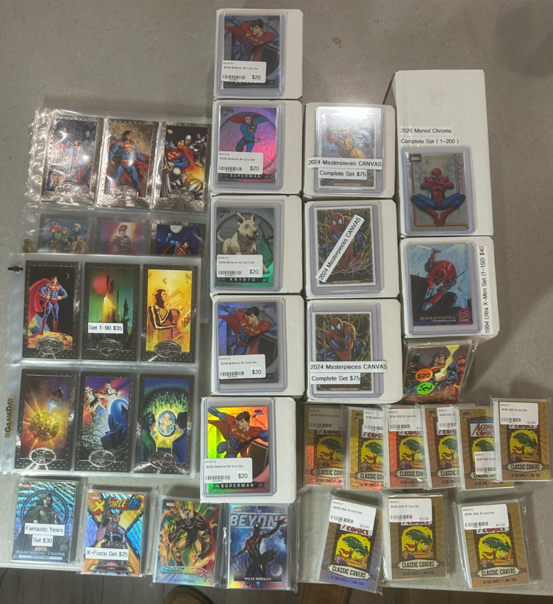Non Sports 11 Complete Sets, 14 Complete Subsets 2026 Marvel Chrome PLEASE READ