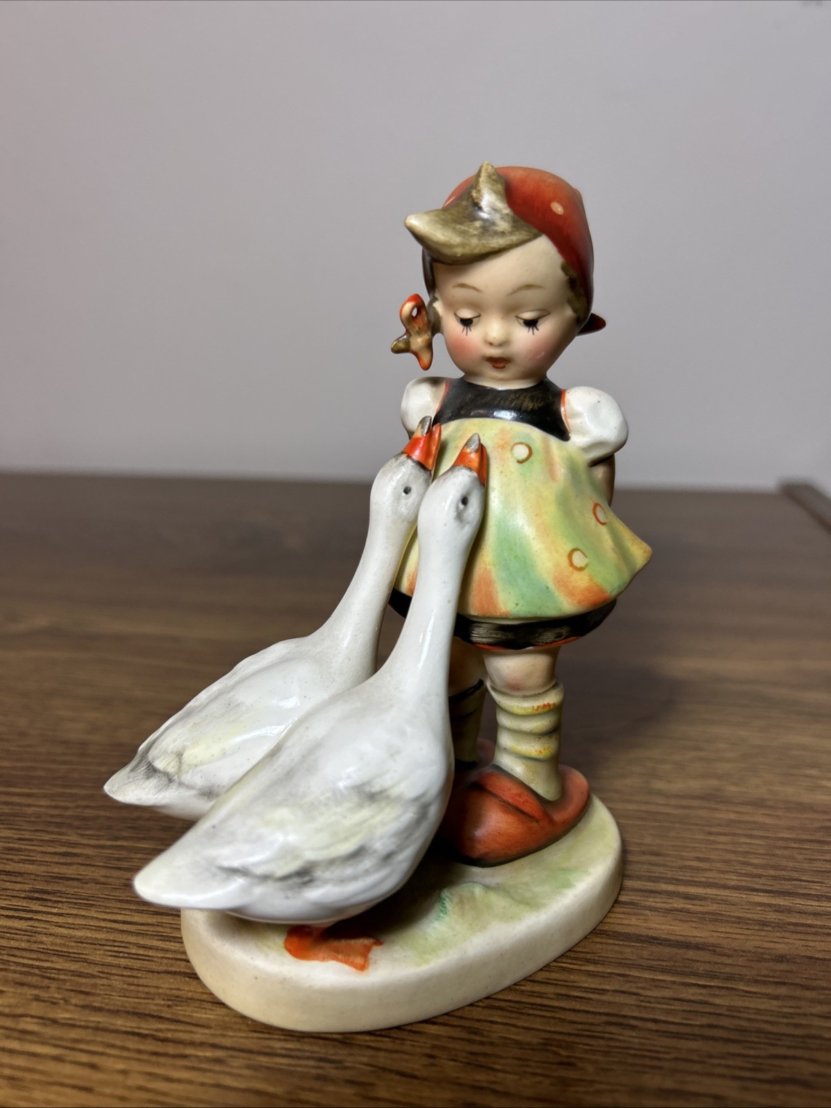 Vintage M.I. Hummel “Goose Girl” Figurine #47/0 TMK-Full Bee -Single Grass Blade