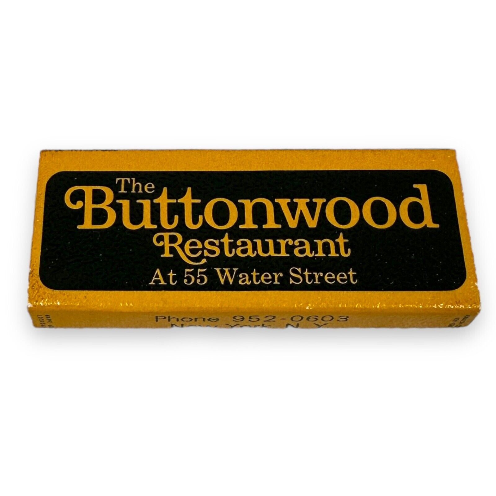 Vintage The Buttonwood NYC Matchbox Matches Restaurant Rare Match Stick Box Book