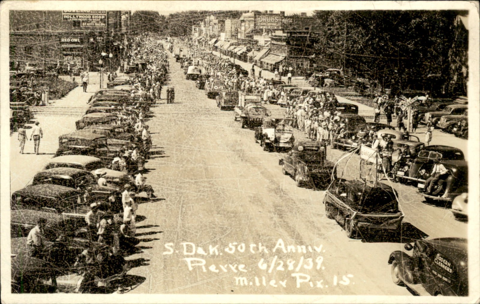 Pierre SD 50th Anniversary Parade c1930s-40s Real Photo Postcard bhn