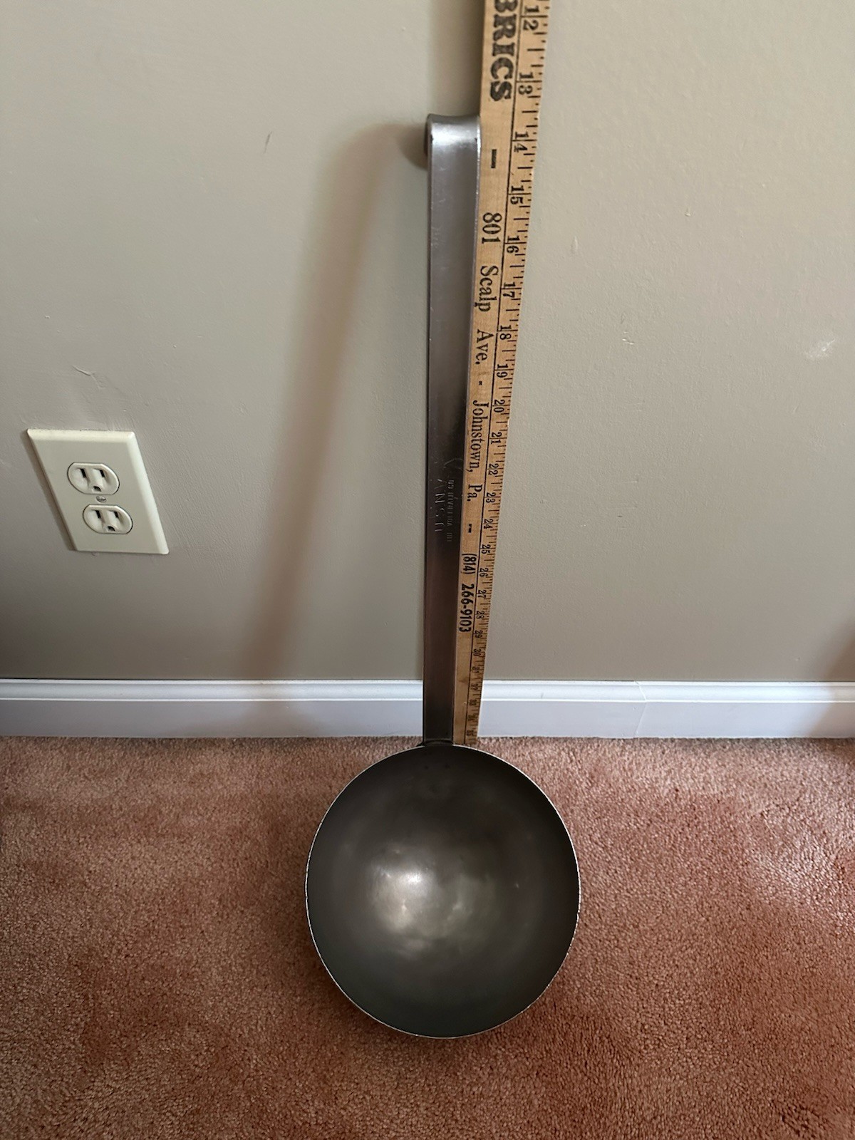 VTG Vollrath USN 1/2gallon Ladle 18” Hook Handle Camp Cabin Industrial VTG Vollrath USN 1/2gallon Ladle 18” Hook Handle Camp Cabin Industrial