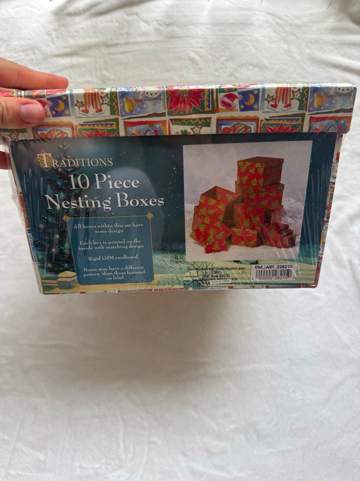 Vintage Traditions Christmas 10 Piece Nesting Gift Boxes Set Sealed Holiday Vintage Traditions Christmas 10 Piece Nesting Gift Boxes Set Sealed Holiday