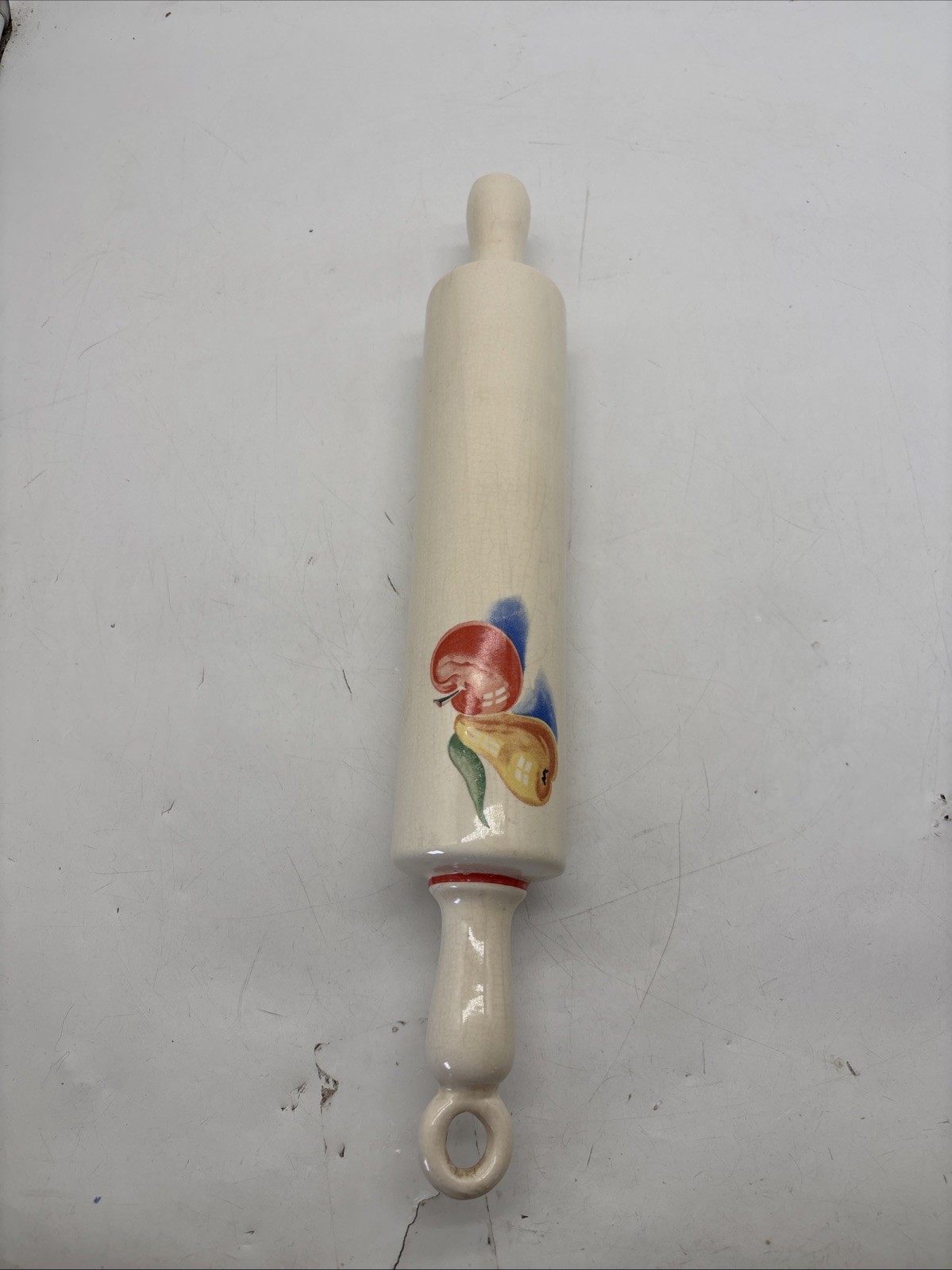 Vintage Harker APPLE Rolling Pin - 15\ Vintage Harker APPLE Rolling Pin - 15\