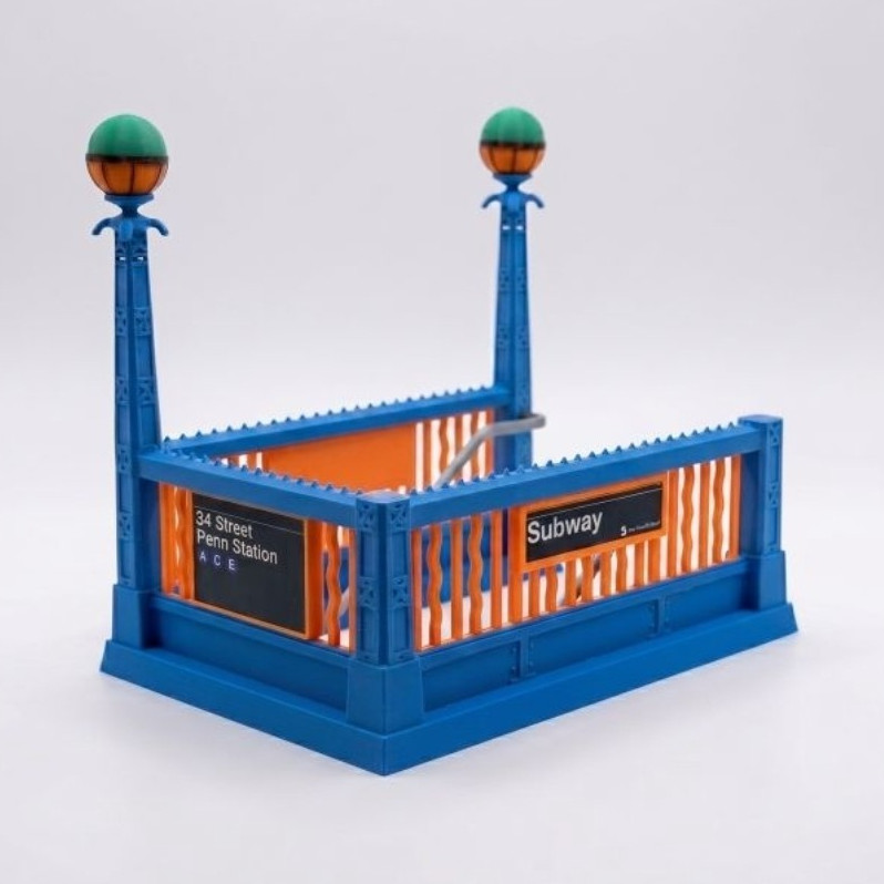 N.Y.T Museum, Knicks K-Rail, 34th St. - Penn Station Subway Entrance Model N.Y.T Museum, Knicks K-Rail, 34th St. - Penn Station Subway Entrance Model