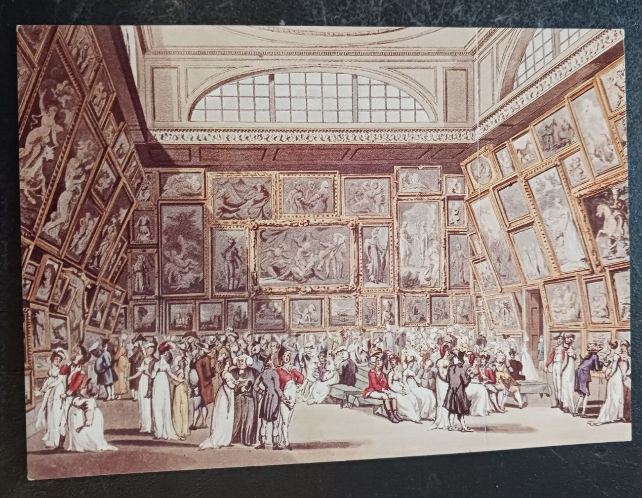 postcard Thomas Rowlandson Private View Summer Exhibition England unposted
