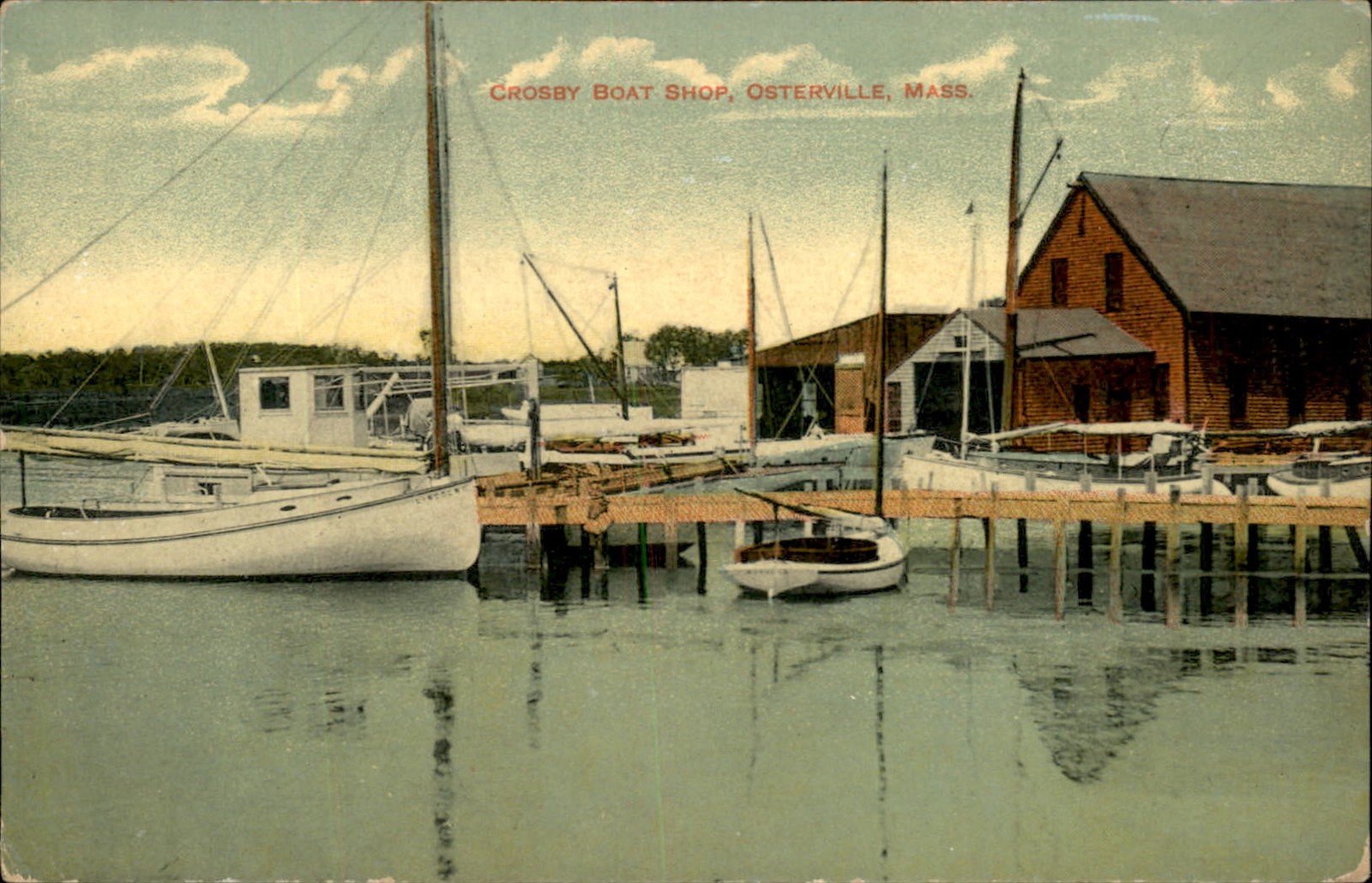 Osterville MA Boat Shop C. R. Williams c1900s-10s Vintage Postcard