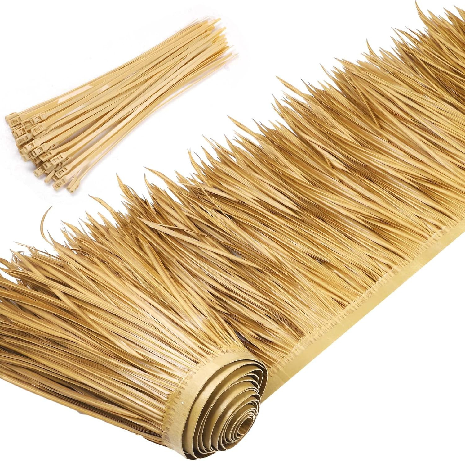 Palm Thatch Roll Palm Thatch Runner Roll Mexican Style Straw Roof Panels Tiki Hu