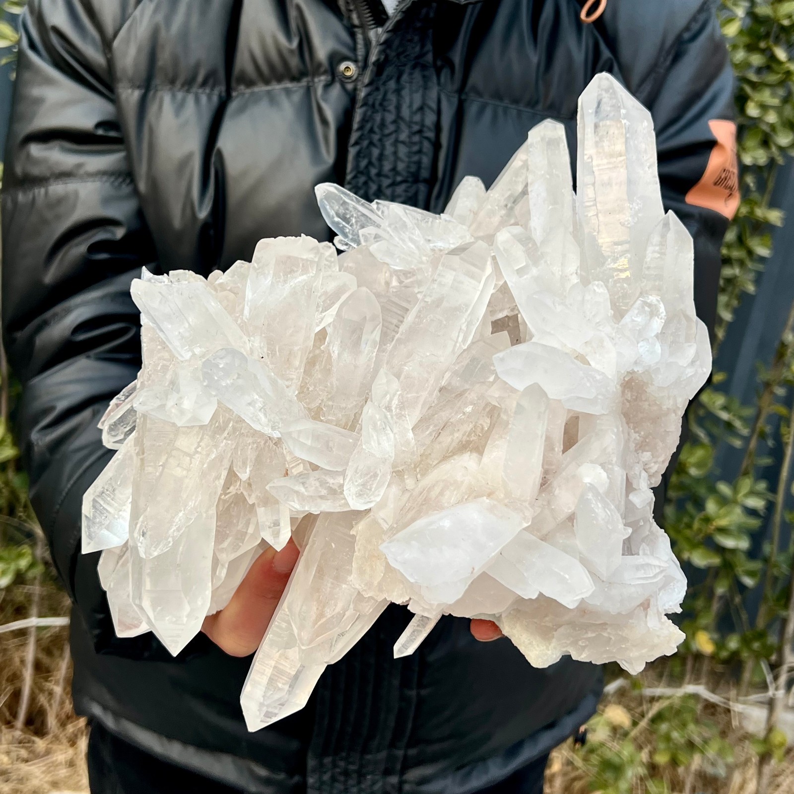 13.2LB A+++Natural white crystal Himalayan quartz cluster raw stone/mineral