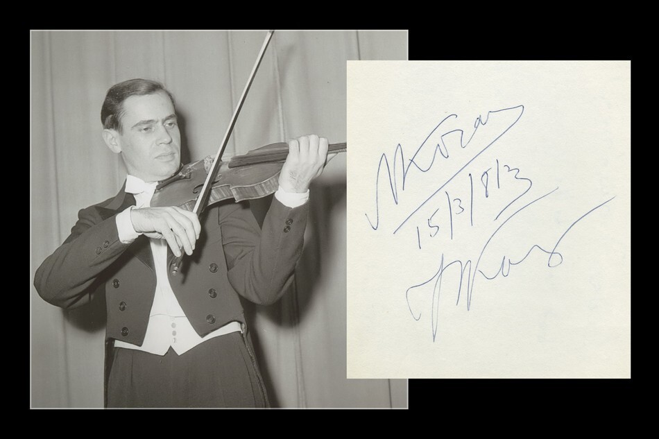 Leonid Kogan (1924-1982) - Soviet violinist - Rare signed guestbook page - 1981