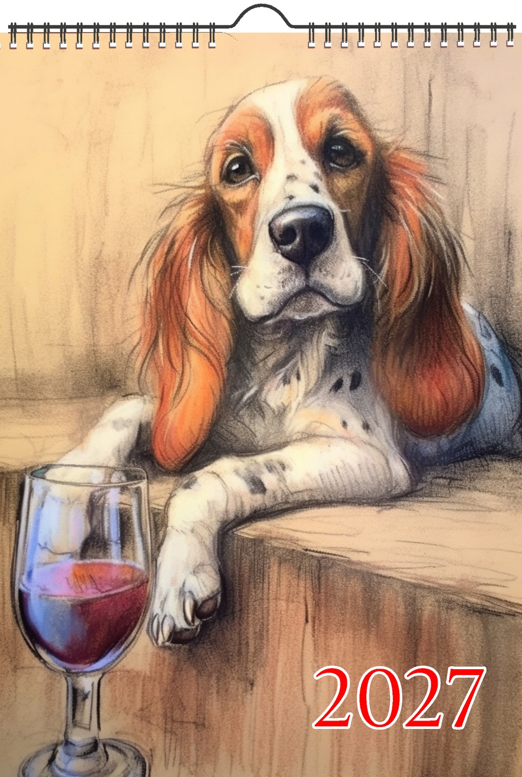 2027 Wall Calendar ~ Cute Little Dogs Getting Too Drunk at Dinner Vintage 2027 Wall Calendar ~ Cute Little Dogs Getting Too Drunk at Dinner Vintage