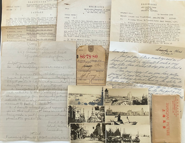 WWII USAAF CBI China Theater Named Grouping Orders Photos Letters David Terry
