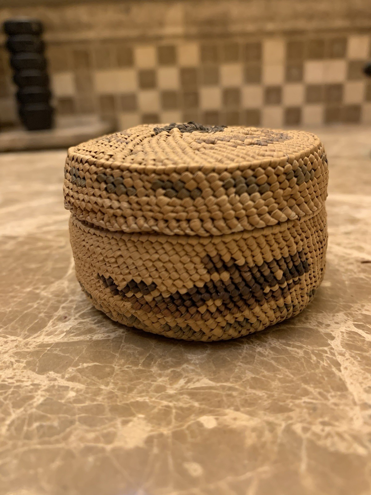 Vintage Makah Cedar Bark Basket Vintage Makah Cedar Bark Basket