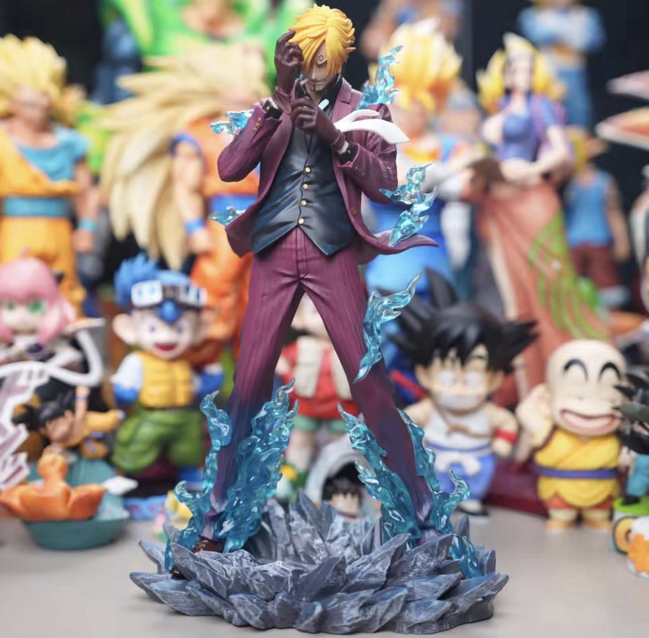 25cm/9.8in Anime One Piece Figure Sanji Action Figure Collectible Model Statue