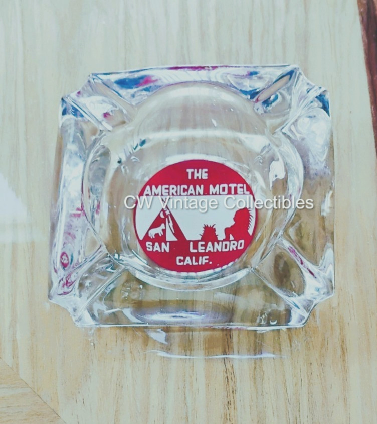 1950\'s American Motel Variant Heavy Ashtray Indian Chief Tepee San Leandro  CA