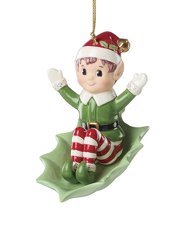 LENOX 2026 CHRISTMAS ELF ON SLEIGH / PORCELAIN / NEW IN BOX / 