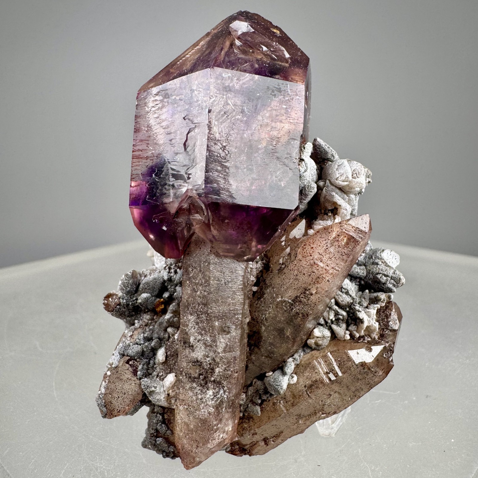 Fine Gemmy Scepter Amethyst Crystal Group: Chibuku Mine, Chiredzi, Zimbabwe