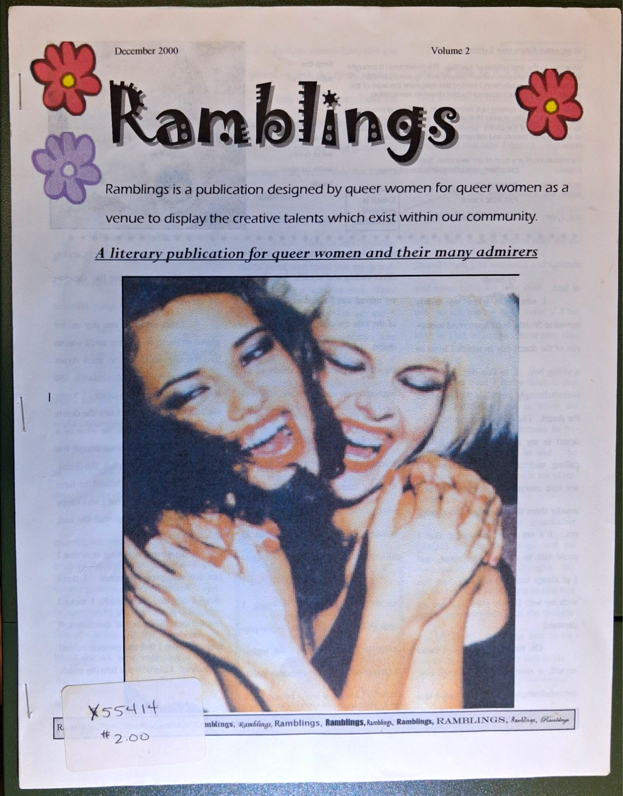 Ramblings Magazine Vol 2 December 2000 Illustrated Queer Women Vegan Girl LGBTQA Ramblings Magazine Vol 2 December 2000 Illustrated Queer Women Vegan Girl LGBTQA