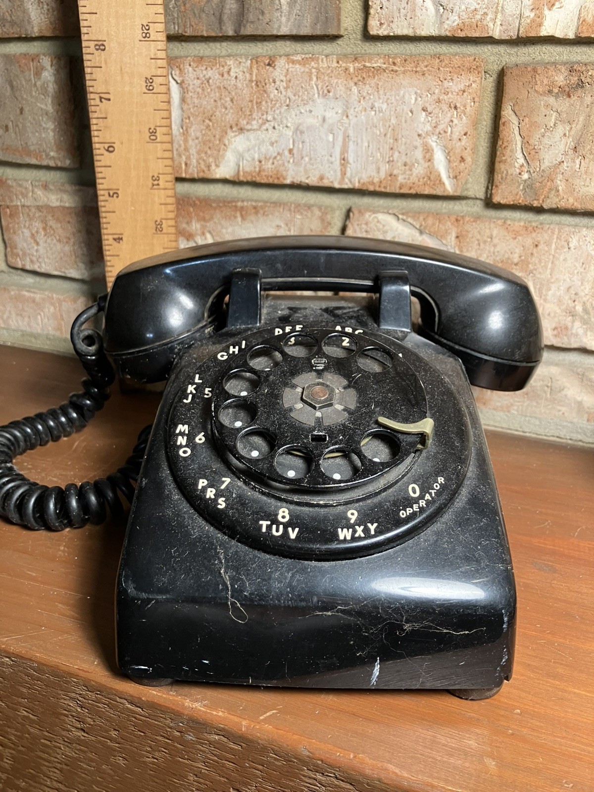1948 WESTERN ELECTRIC DESKTOP MODEL 5302G BLACK ROTARY DIAL TELEPHONE UNTESTED
