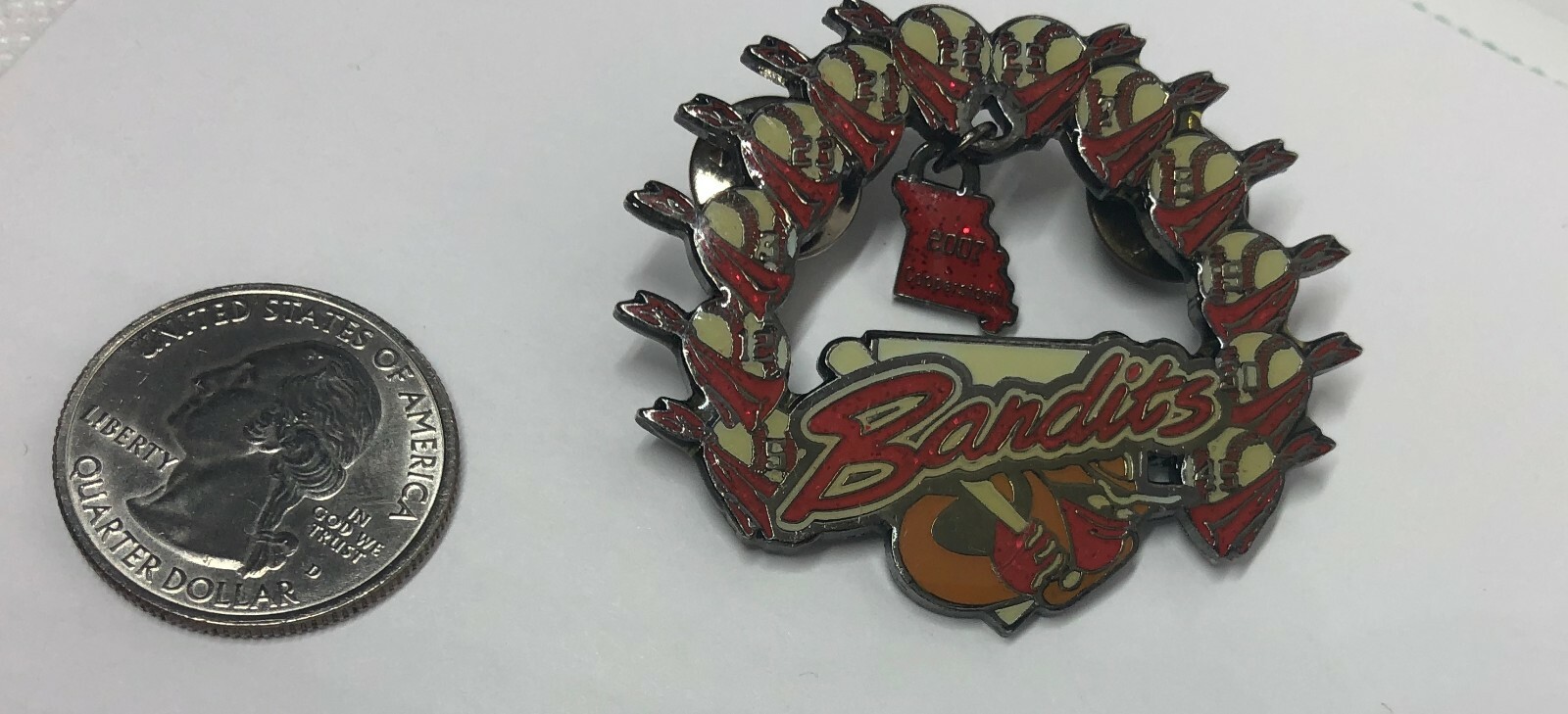 2007 Cooperstown Missouri Bandits Baseball Pin 