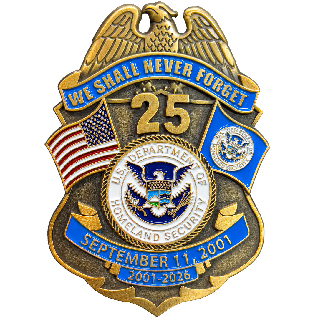 EL19-13 CBP BPA FAM HSI FEMA FPS Officer Agent September 11th 9/11 Commemorative