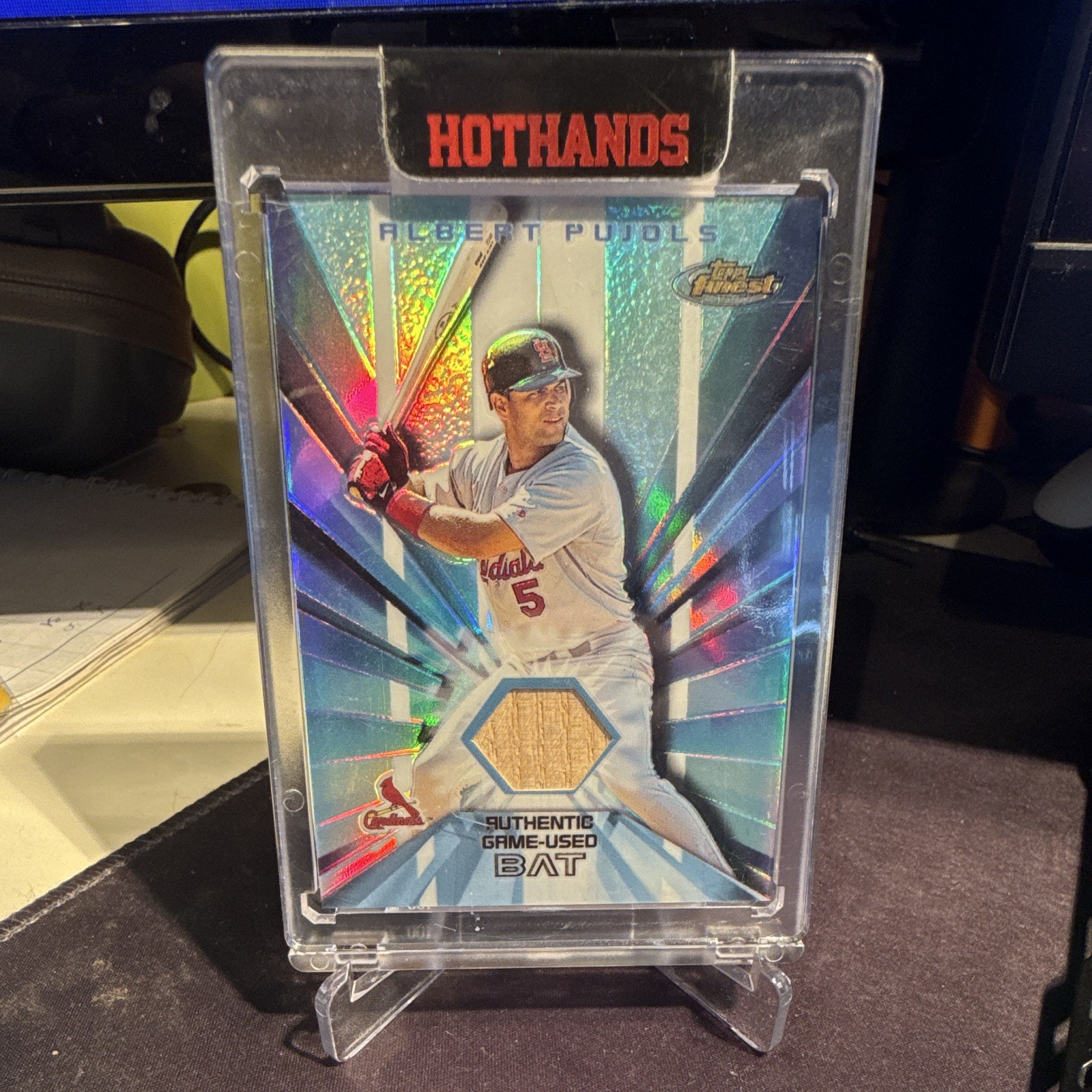Topps 2002 Finest Private Issue Albert Pujols Bat-Used Relic FRB-AP
