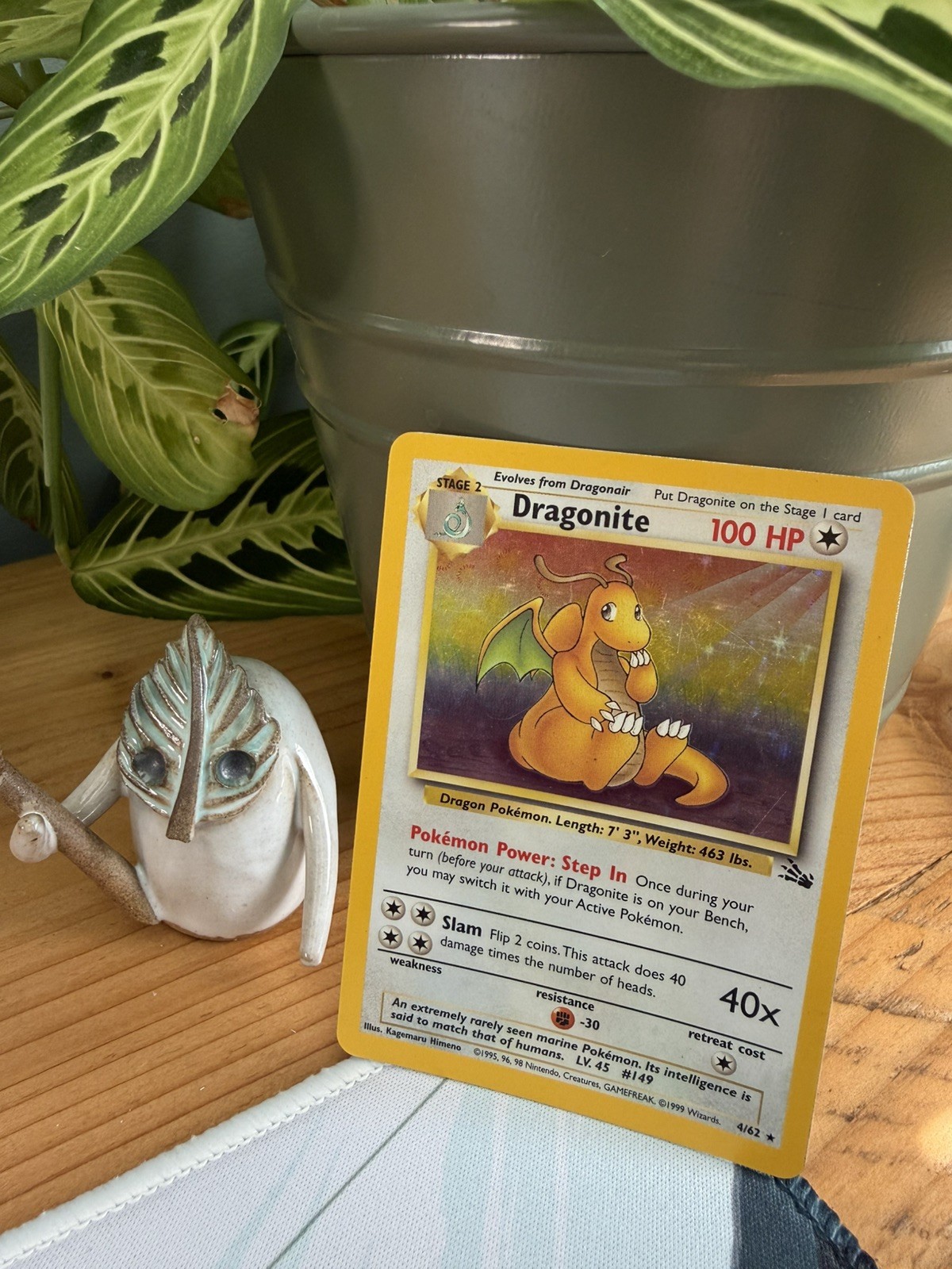 Dragonite Fossil Holo Rare 4/62 English 1999 - Vintage WOTC - LP Dragonite Fossil Holo Rare 4/62 English 1999 - Vintage WOTC - LP